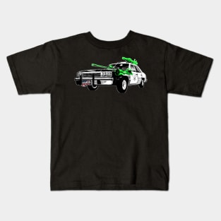 Highway Punchado Car Upgraded v. Blank Text Code Green Kids T-Shirt